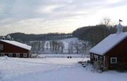 Snow Scene on Farm